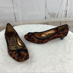 Sam Edelman Hope cow hair leopard print shoes